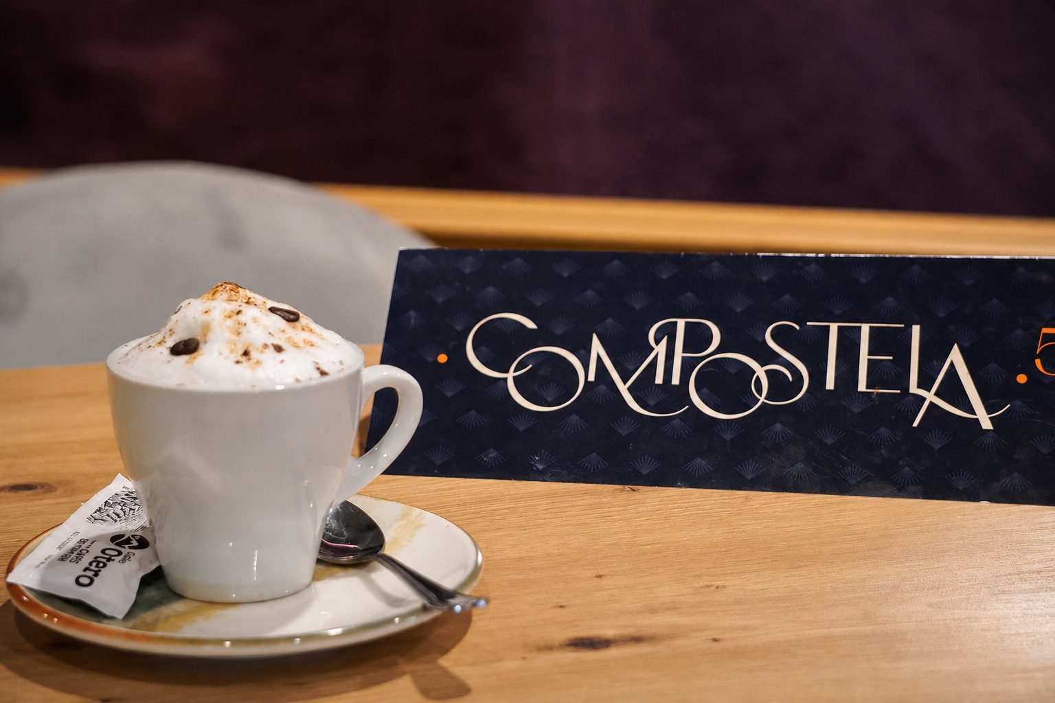 Café bombón servido en Restaurante Compostela 57